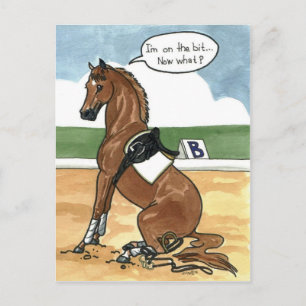 Cartão Postal Arte de cavalo no BIT agora o que