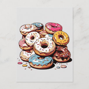 Cartão Postal Arte de Clipe de Pilha do Rosquinha