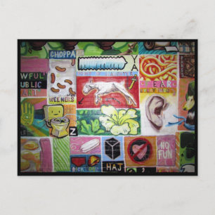 Cartão Postal arte de colagem