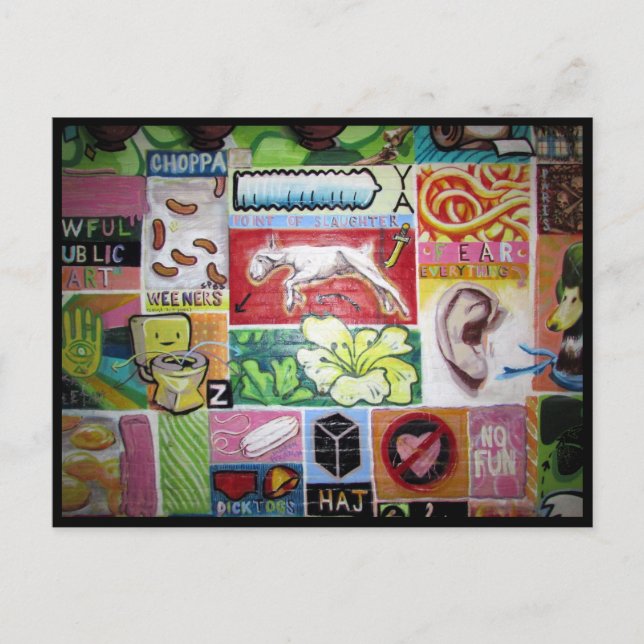 Cartão Postal arte de colagem (Frente)