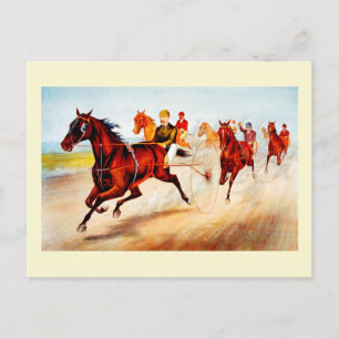 Cartão Postal Arte de colheita de cavalos