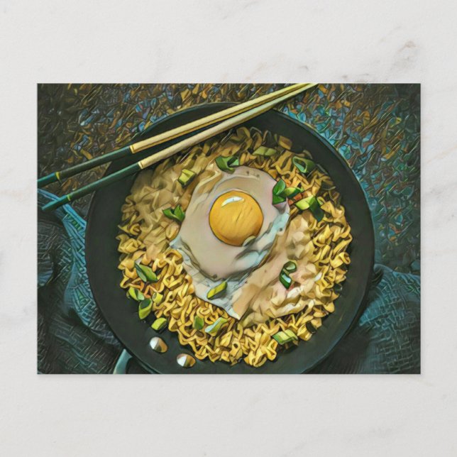 Cartão Postal Arte de Comida Japonesa (Frente)