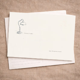 Cartão Postal Arte de Correspondência Minimalista de Introvertid
