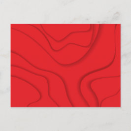 Cartão Postal Arte de corte de papel vermelha, moderna, moderna,