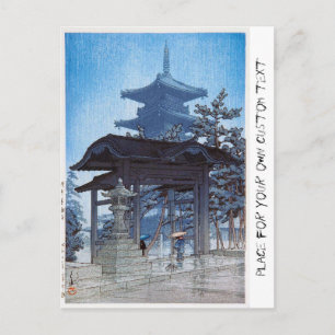 Cartão Postal Arte de entrada legal do japonês Kawase Shrine