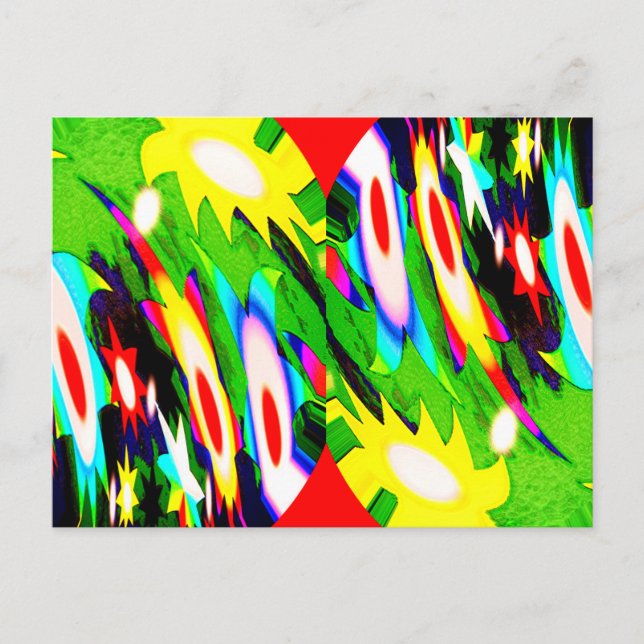 Cartão Postal Arte de estrelas (Frente)