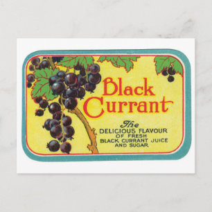 Cartão Postal Arte de Etiqueta de Vintagem de Cereais Negra