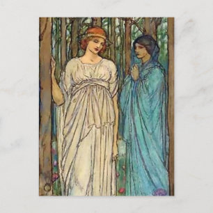 Cartão Postal Arte de fada “Guinevere” por Florence Harrison