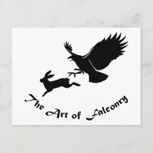 Cartão Postal Arte de Falconry - Red Tail Hawk