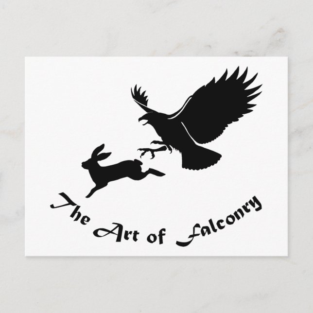 Cartão Postal Arte de Falconry - Red Tail Hawk (Frente)