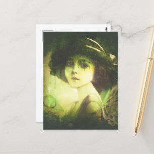 Cartão Postal Arte de Fantasia de Árvore Selvagem Mística