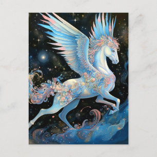 Cartão Postal Arte de Fantasia Pegasus