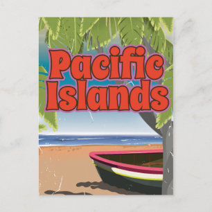Cartão Postal Arte de férias das Ilhas do Pacífico