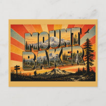 Arte de Floresta Primária do Vulcão Mount Baker WA
