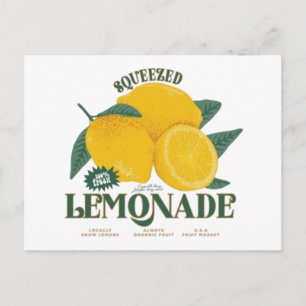 Cartão Postal Arte de Fruta de Limão Fresco – Verão Cítrico Lumi