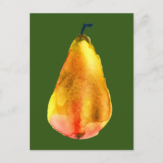 Cartão Postal Arte de fruta Pêra Dourada (Frente)