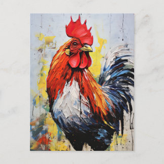Cartão Postal Arte de Galinha