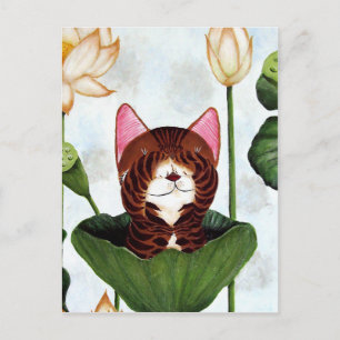 Cartão Postal arte de gatos - Gato da Manhã