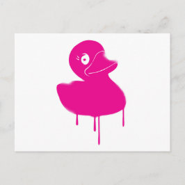 Cartão Postal Arte de Grafite de Pato de Borracha