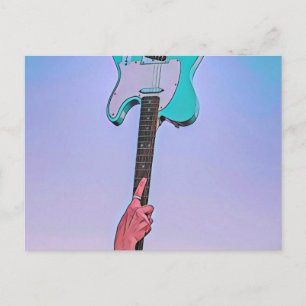 Cartão Postal Arte de guitarra clássica