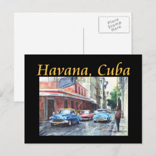 Cartão Postal Arte de Havana Cuba Floridita