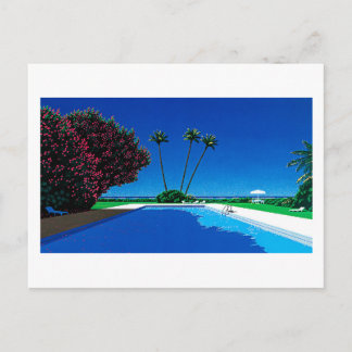 Cartão Postal arte de hiroshi nagai pinturas city pop e avião