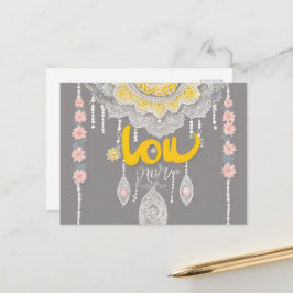 Cartão Postal Arte de IA de renda cinza ensolarada