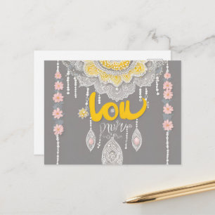 Cartão Postal Arte de IA de renda cinza ensolarada