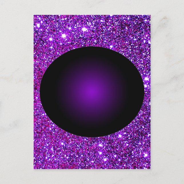 Cartão Postal Arte de Illusão Óptica Roxa Roxa (Frente)