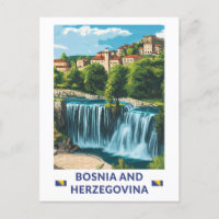 Arte de Ilustração Jajce da Bósnia e Herzegovina