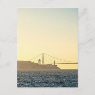 Cartão Postal Arte de Impressão de Foto do Pôr do Sol na Ponte C