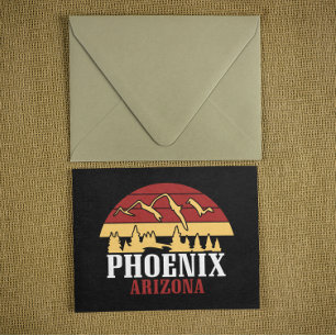 Cartão Postal Arte de Impressão do Horizonte de Phoenix Arizona