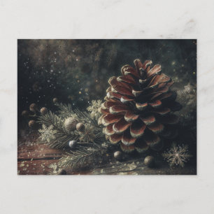 Cartão Postal Arte de Inverno do Pinheiro