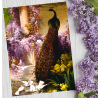 Arte de Jardim Pavão Vintage | Wisteria Romântica
