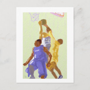 Cartão Postal Arte de Jogos de Basquete