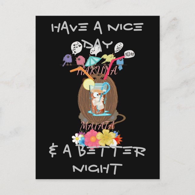 Cartão Postal Arte de Limonada de Coco e Limonada da Natureza Tr (Frente)