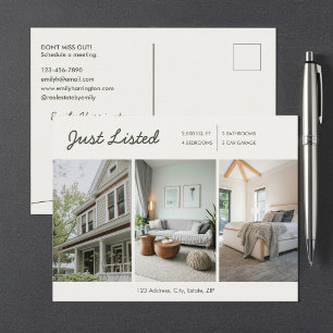 Cartão Postal Arte de Linha Agente Imobiliário Verde Recentement