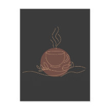 Arte de linha de café minimalista - amante de café