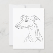 Arte de Linha Greyhound Desenhada à Mão - Design m