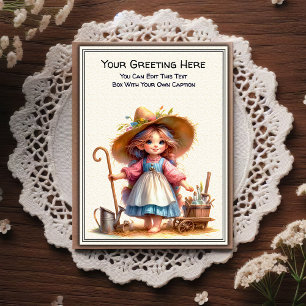 Cartão Postal Arte de Livro de Histórias com Sentimento Diariame