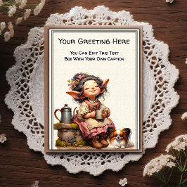 Cartão Postal Arte de Livro de Histórias com Sentimento Diariame