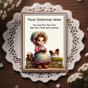 Cartão Postal Arte de Livro de Histórias com Sentimento Diariame