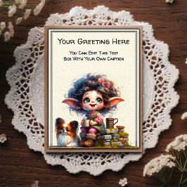 Cartão Postal Arte de Livro de Histórias com Sentimento Diariame