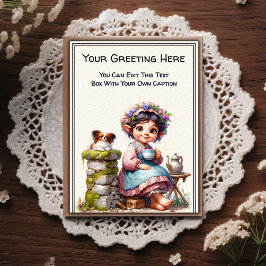 Cartão Postal Arte de Livro de Histórias com Sentimento Diariame