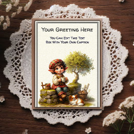 Cartão Postal Arte de Livro de Histórias com Sentimento Diariame