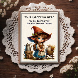 Cartão Postal Arte de Livro de Histórias com Sentimento Diariame