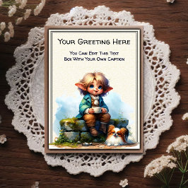 Cartão Postal Arte de Livro de Histórias com Sentimento Diário C