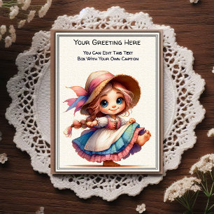 Cartão Postal Arte de Livro de Histórias de Sentimento Diariamen