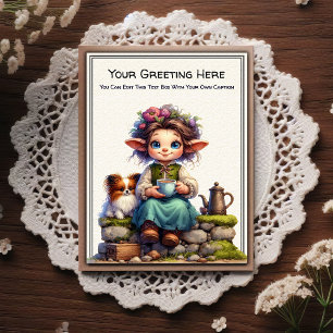Cartão Postal Arte de Livro de Histórias de Sentimento Diariamen