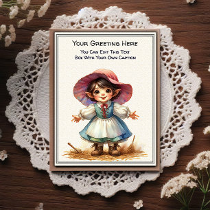 Cartão Postal Arte de Livro de Histórias de Sentimento Diariamen